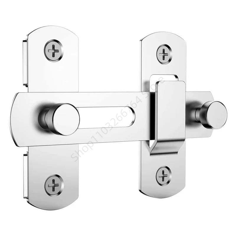 Stainless Steel Universal 90/180° Locking Latch Sliding Barn Door Lock Doors Windows Safety Security Home Anti-Theft Guard