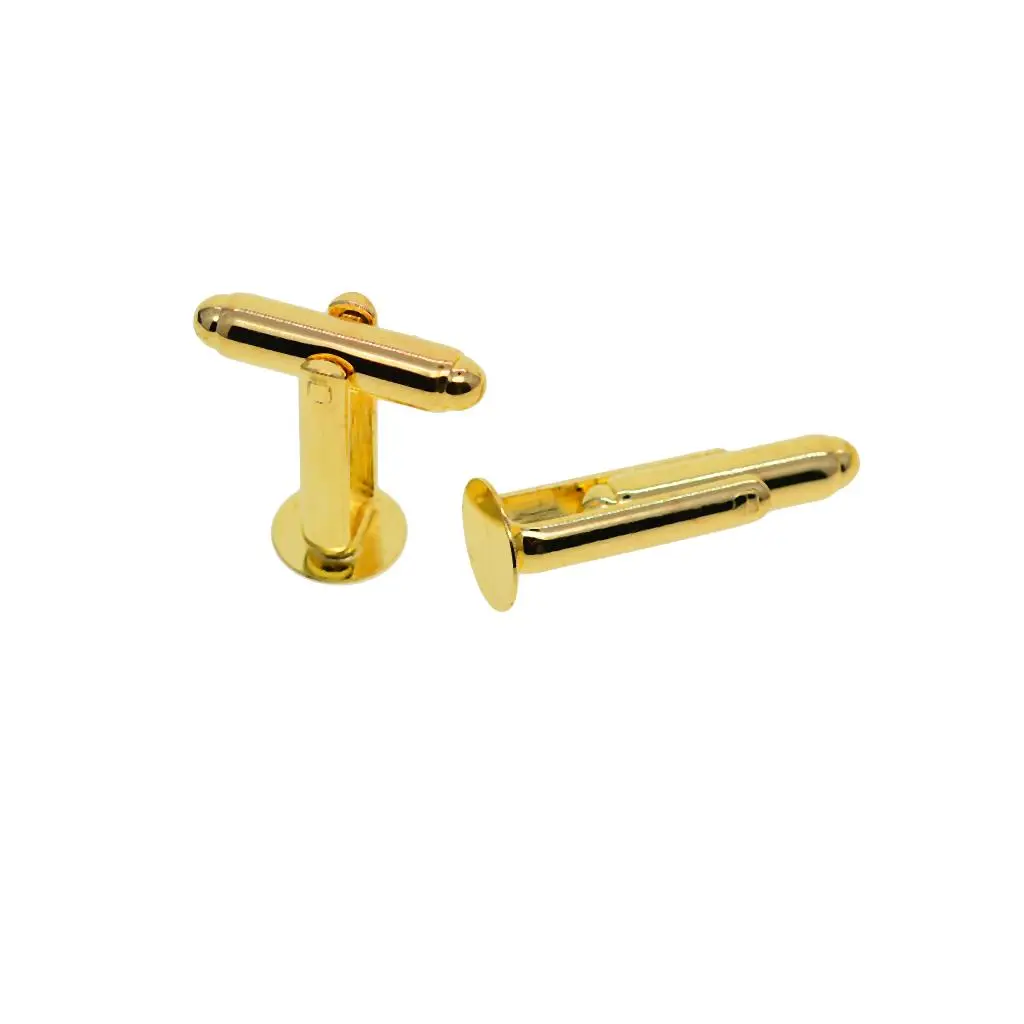 Mens Cufflink Base Findings Brass Tray Settings for DIY Jewelry Shirt Tuxedo Wedding Use