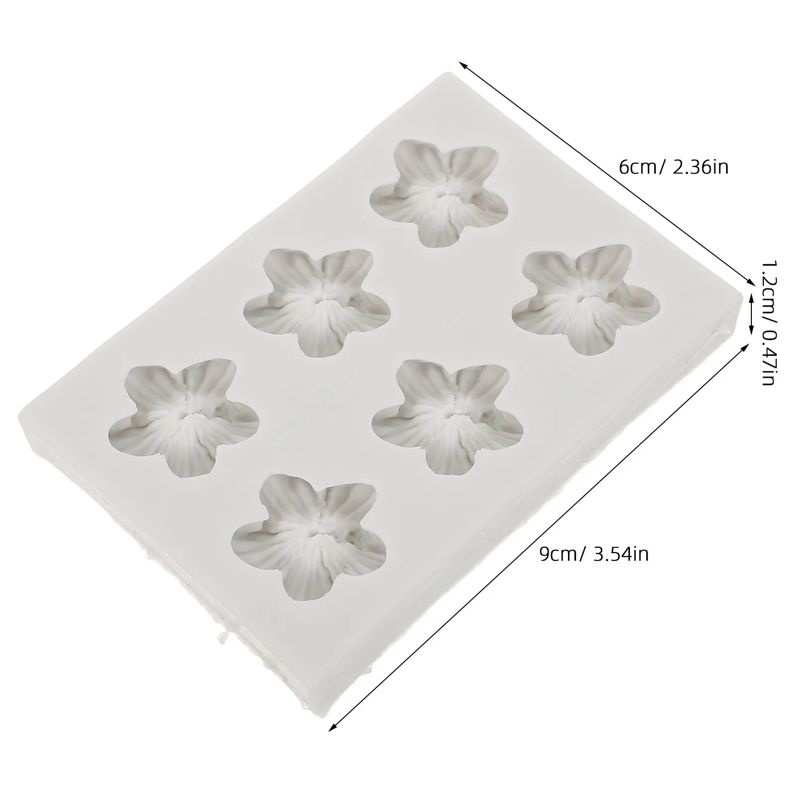 2Pcs Hibiscus Silicone Flower Mold Food Safe Flexible for Cake Cupcake Candy Chocolate Fondant Clay Craft Hibiscus Fondant Mold view 2