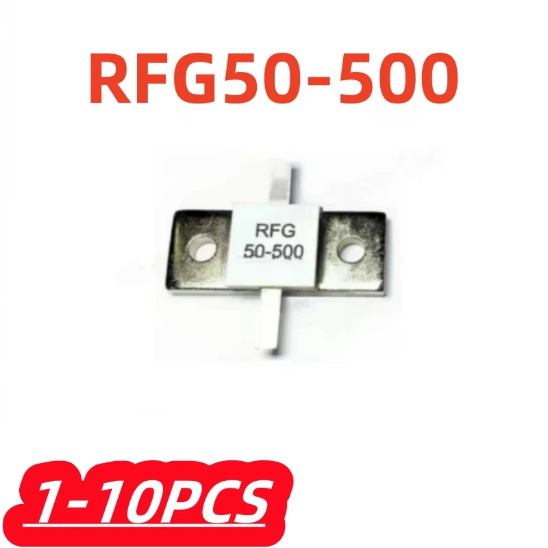 1-10 Pçs/lote 100% Novas Resistores RF RFG50-500 RFG 50-500 RFP500-50 500 watts 50 Ohms 500W 50R resistor de carga fictícia Pinos Duplos Orig