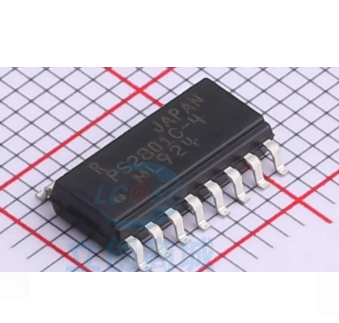 10PCS New original PS2801 PS2801-4 PS2801-4-F3-A SOP-16 Electronic Component