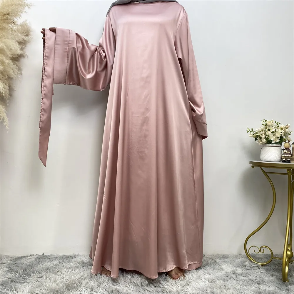 

Black Solid Abaya Saudi Turkey Dubai Eid Prayer Muslim Dress For Women African Long Sleeve Islam Clothing Kimono Kaftan