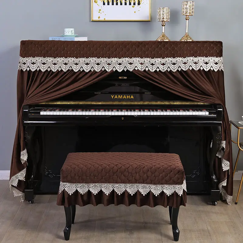 

full cover modern simple piano cover European piano lace dust-proof electric piano cover