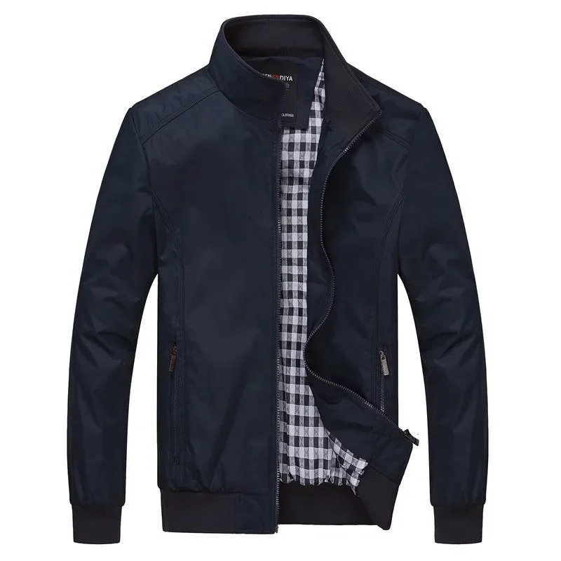 

Casual Men Jacket Large Size Loose Plus Fleece Thick Spring Autumn New Sports Warm Coat Middle-aged Dad Fashion Coat
