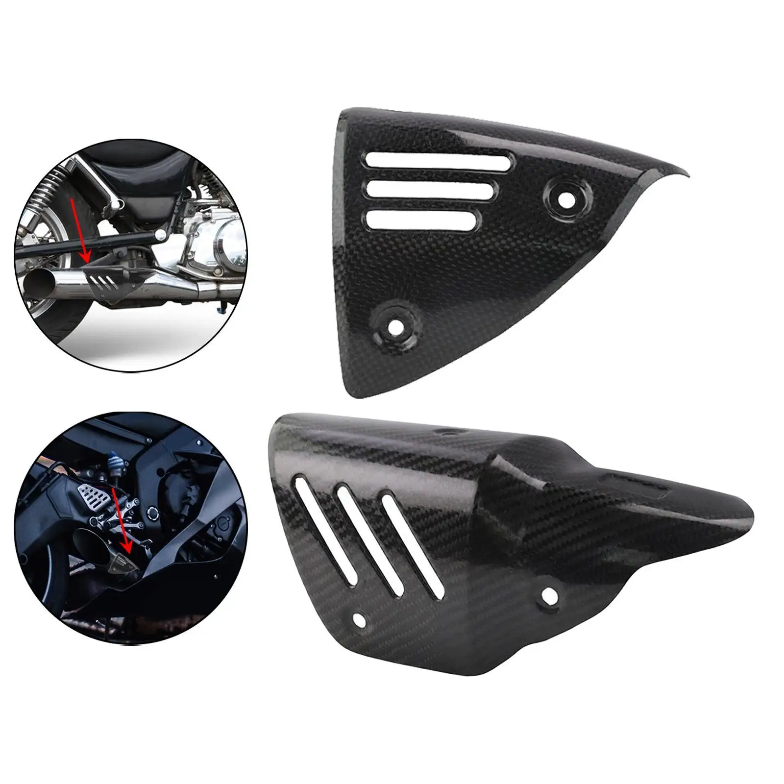 Scudo termico di scarico Protezione di scarico per moto Antiscottatura Accessorio posteriore facile da installare Scudo di scarico per moto