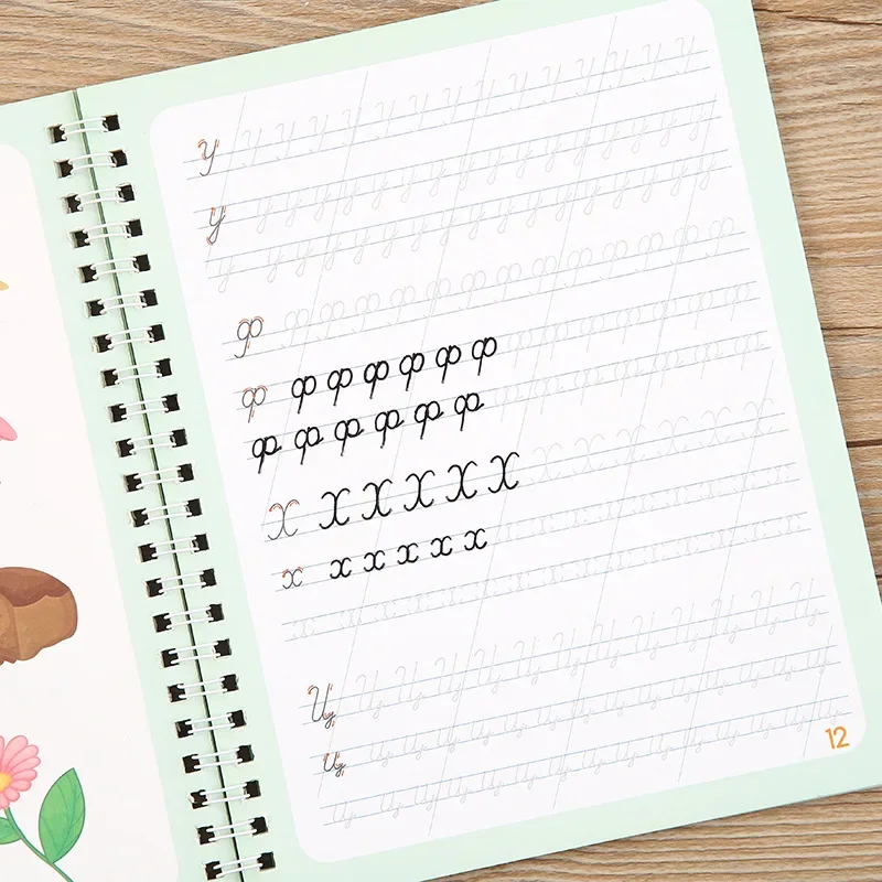 pasta de escrita russa reutilizavel para criancas copybook de caligrafia livro infantil brinquedo de pratica de letra caligrafica 01