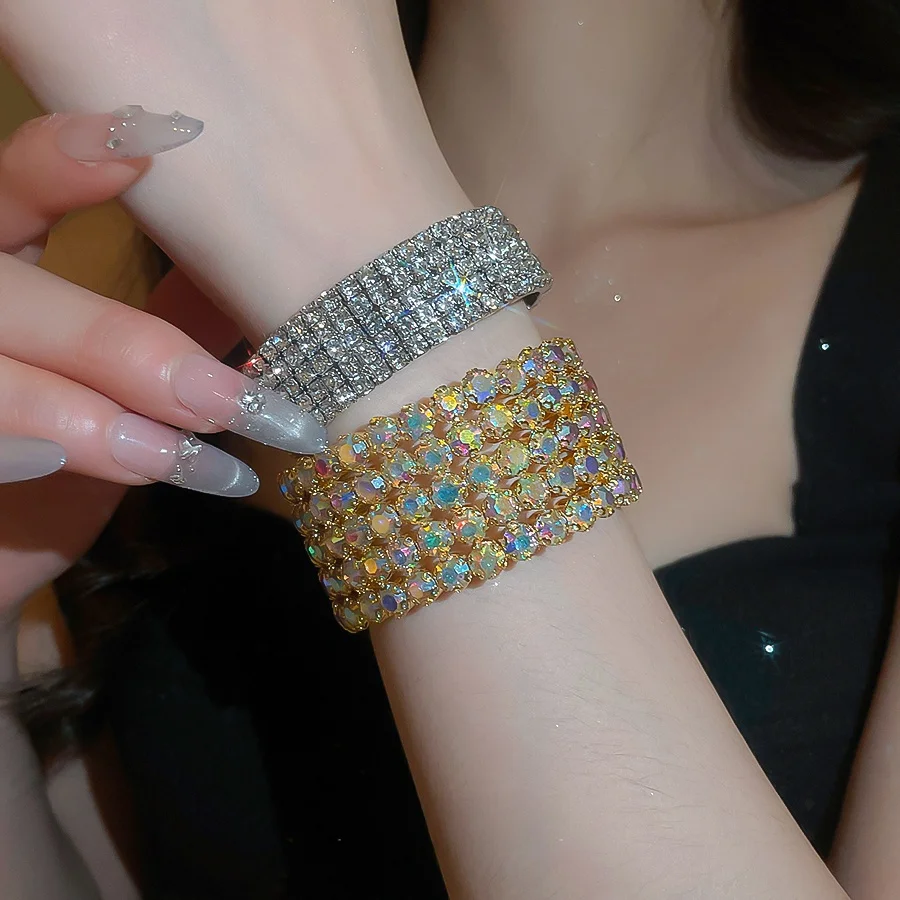 

Five-Row Open Diamond Bracelet Women's Stylish Minimalist Elegant Fashion Jewelry Accessory New 2026 out