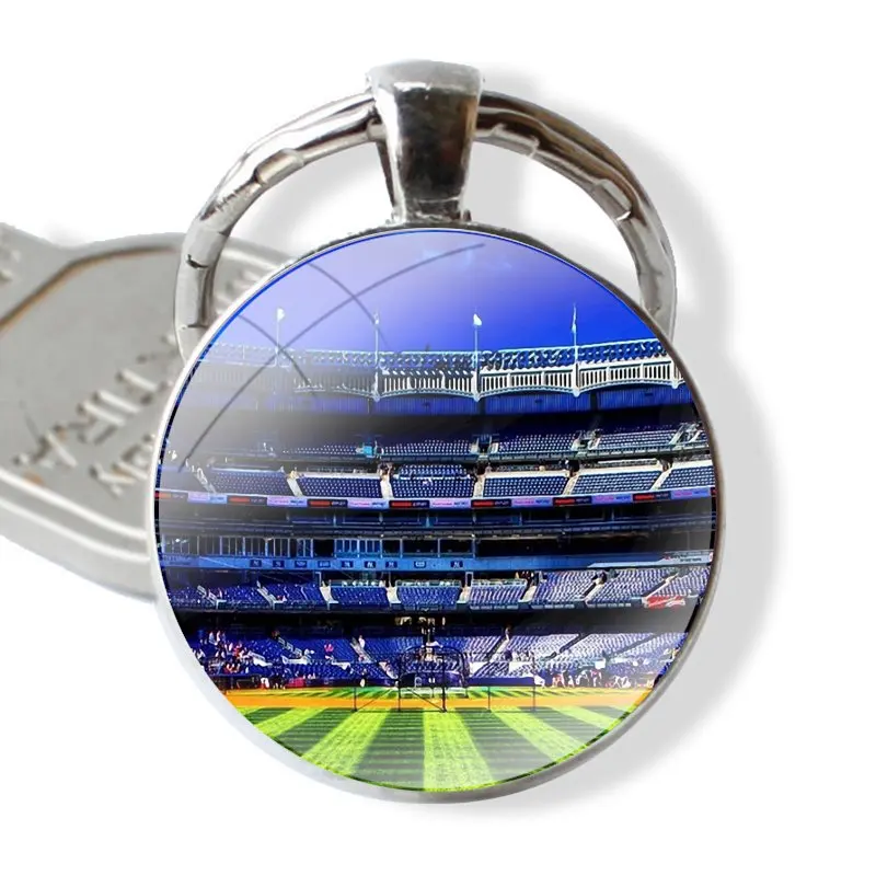 Keychain Handmade Glass Cabochon Key Ring Holder Pendant Key Chains Vicente Calderon Stadium