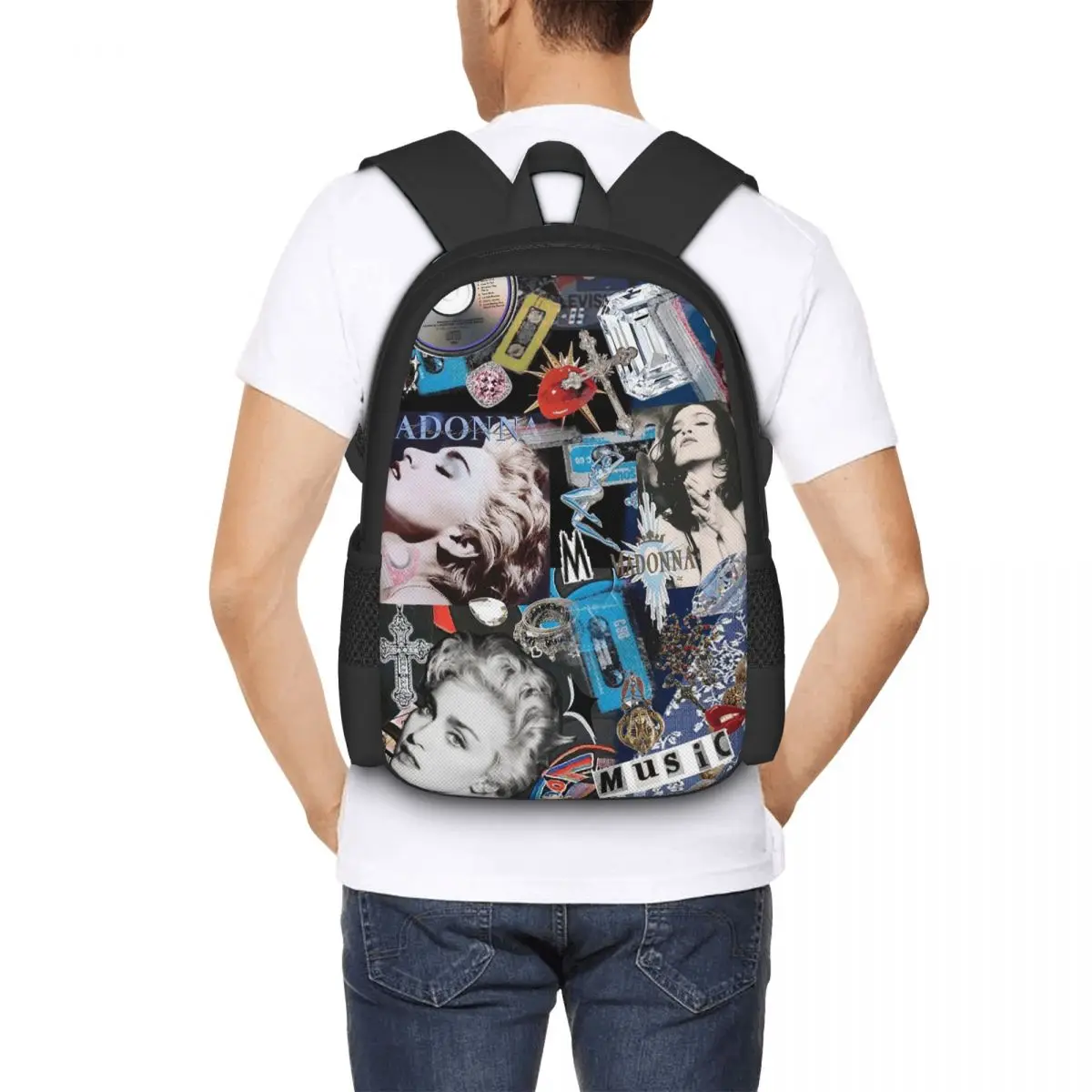 Madonna Student Backpack School Bag Hiking Travel Daypack for Boys Girls Fashion Bookbag Shoulder Bags