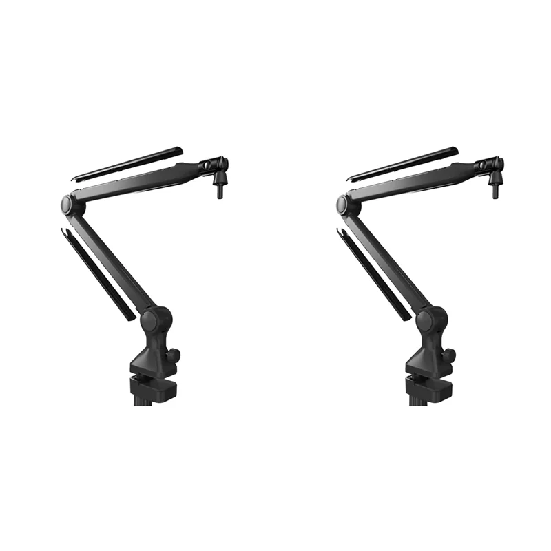 

A95Q-2X New Desktop Microphone Holder Press Adjustable Mic Cantilever Stand Suspension Boom Scissor Arm For Live Streaming