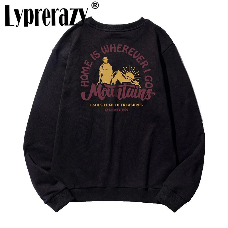 

Lyprerazy американский ретро-свитер, мужской осенний новый свободный повседневный топ с круглым вырезом, пуловер для пар