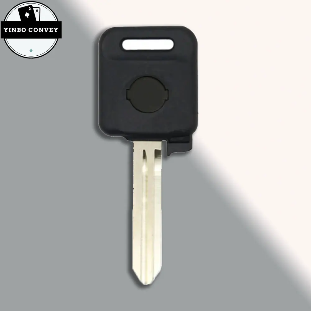 YINBO - Car Key Shell Transponder Key Case con Uncut NSN14 Key Blade ID46 4 d60 Chip per Nissan Tiida Sentra Juke Altima