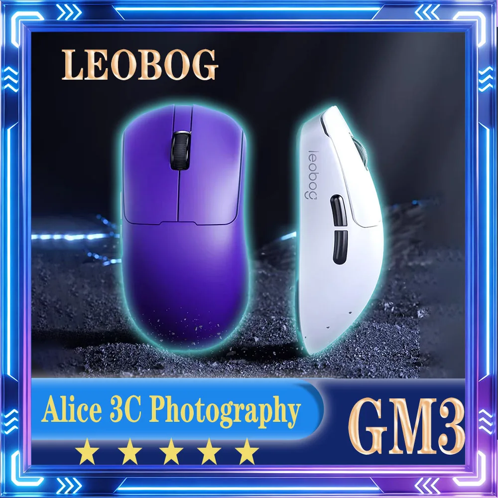 

Игровая мышь LEOBOG Gm3 PAW3311, беспроводная Bluetooth-мышь с низкой задержкой, для киберспорта, легкая, для ПК и офиса, эргономичная, отличный подарок