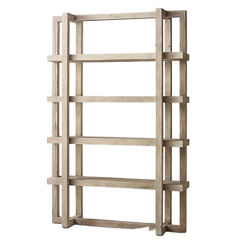 

Nordic modern minimalist solid wood retro bookshelf Italian minimalist shelf American country