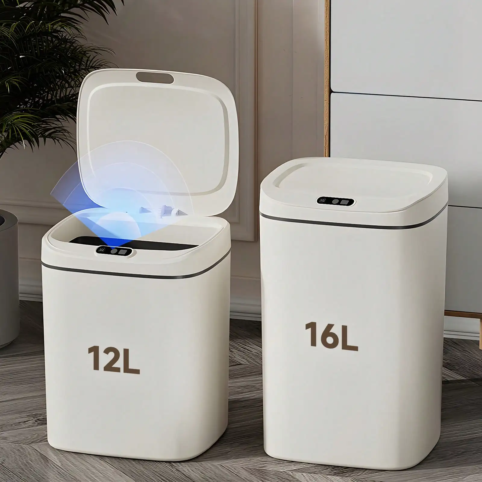 

Senmeo 3.17/4.23 Gallon Motion Sensor Trash Can - Touch-Free, Odor-Proof for Home/Office