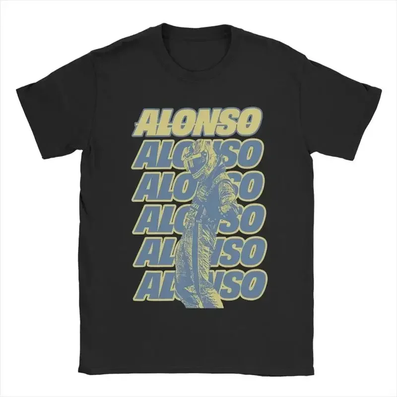 Fernando Alonso T Shirt For Men Vintage Pure Cotton Round Collar Short