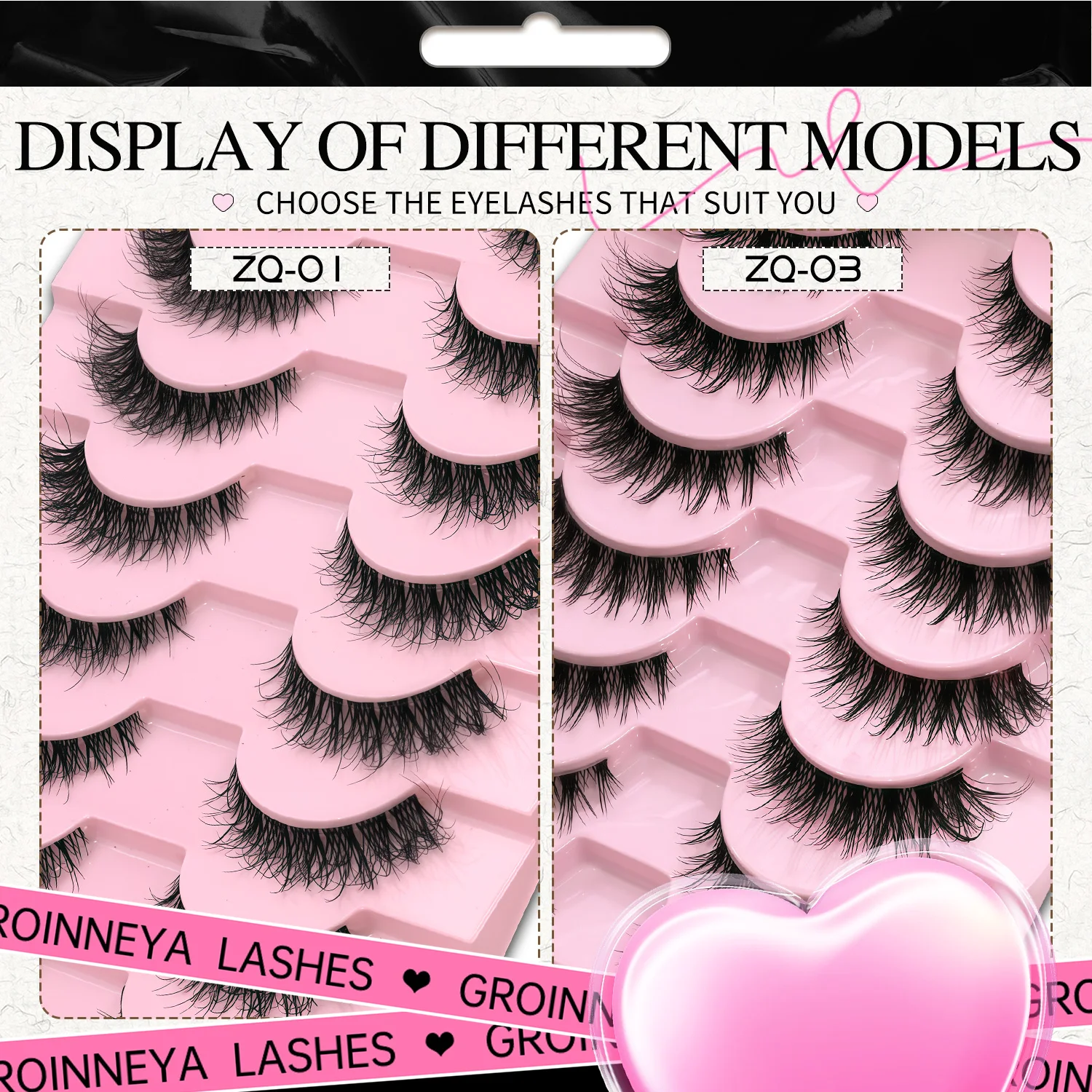 Veltrinay ナチュラルデリケートつけまつげ猫まつげ 3D ミンクつけまつげ透明ラッシュバンドナチュラルメイク効果つけまつげ