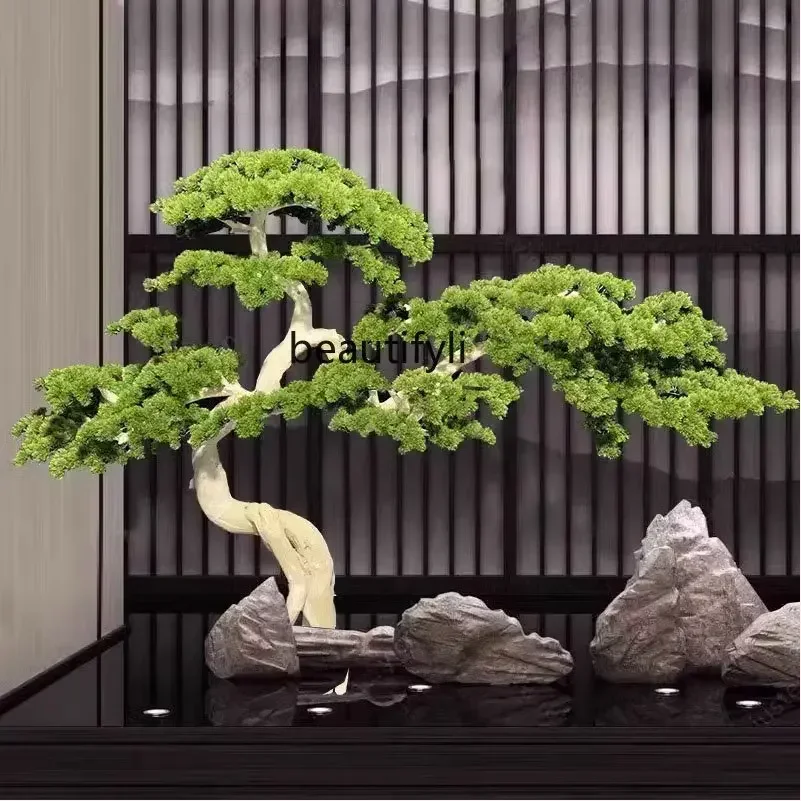 Chinese simulation fake tree model room soft decoration shopping mall hotel landscape decoration large Luo Hansong