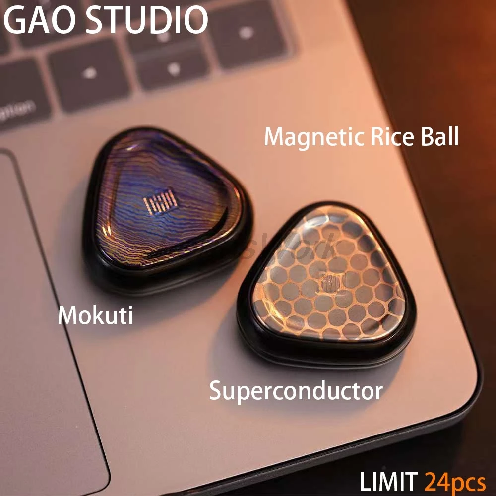 GAO STUDIO Mokuti Magnetic Rice Ball Push Slider LIMIT 24pcs Cool Gadgets Metal Fidget Desk Toy