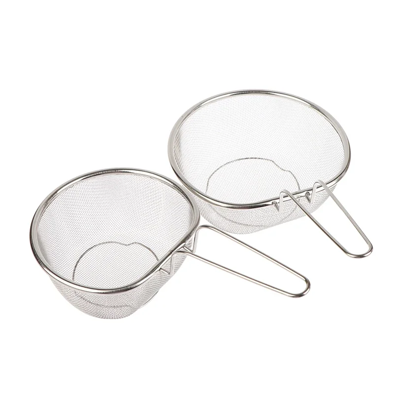 【TG16】1Pc 2026 New Stainless Steel Kitchen Strainer Frying Food Basket Chafing Dish Versatile Cooking Utensil Kitchen Tool