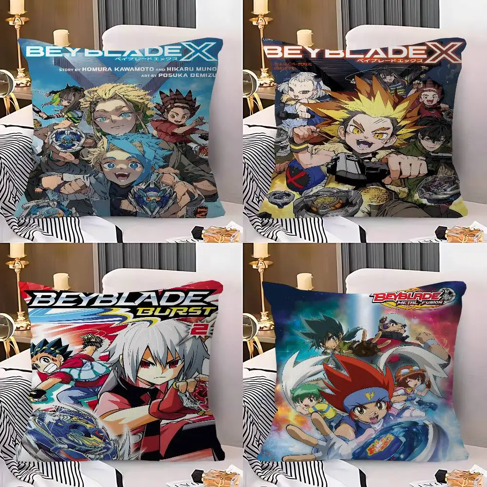 Vintage Anime B-Beyblade X Pillowcase toon Gift Cushion Cover Bedroom Home Sofa Chair Seat Decor pillow case