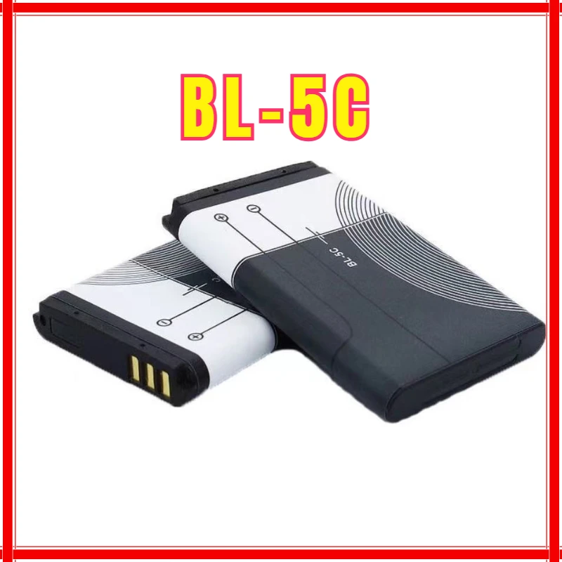 

3.7V 800mAh Battery BL-5C BL5C BL 5C Rechargeable Batteries for Nokia 2112 2118 2255 2270 2280 2300 2600 2610 3125 3230 1pcs