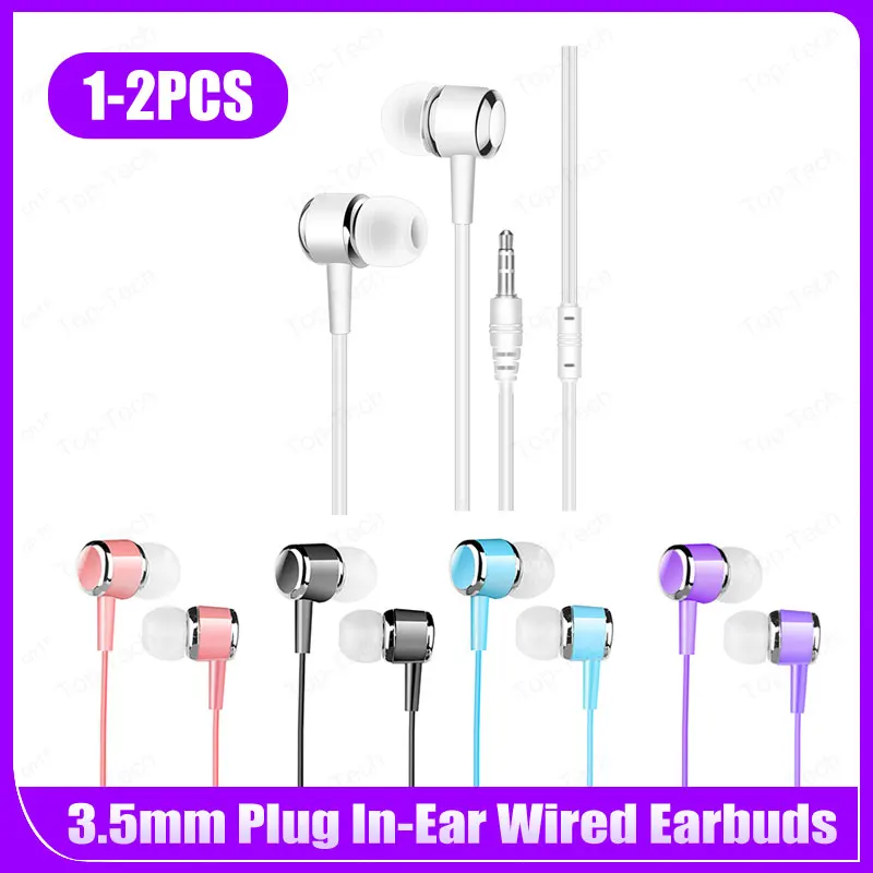 Auricolari In-Ear cuffie Stereo universali da 3.5mm spina portatile da 3.5mm per telefono cellulare PC Laptop Computer MP3