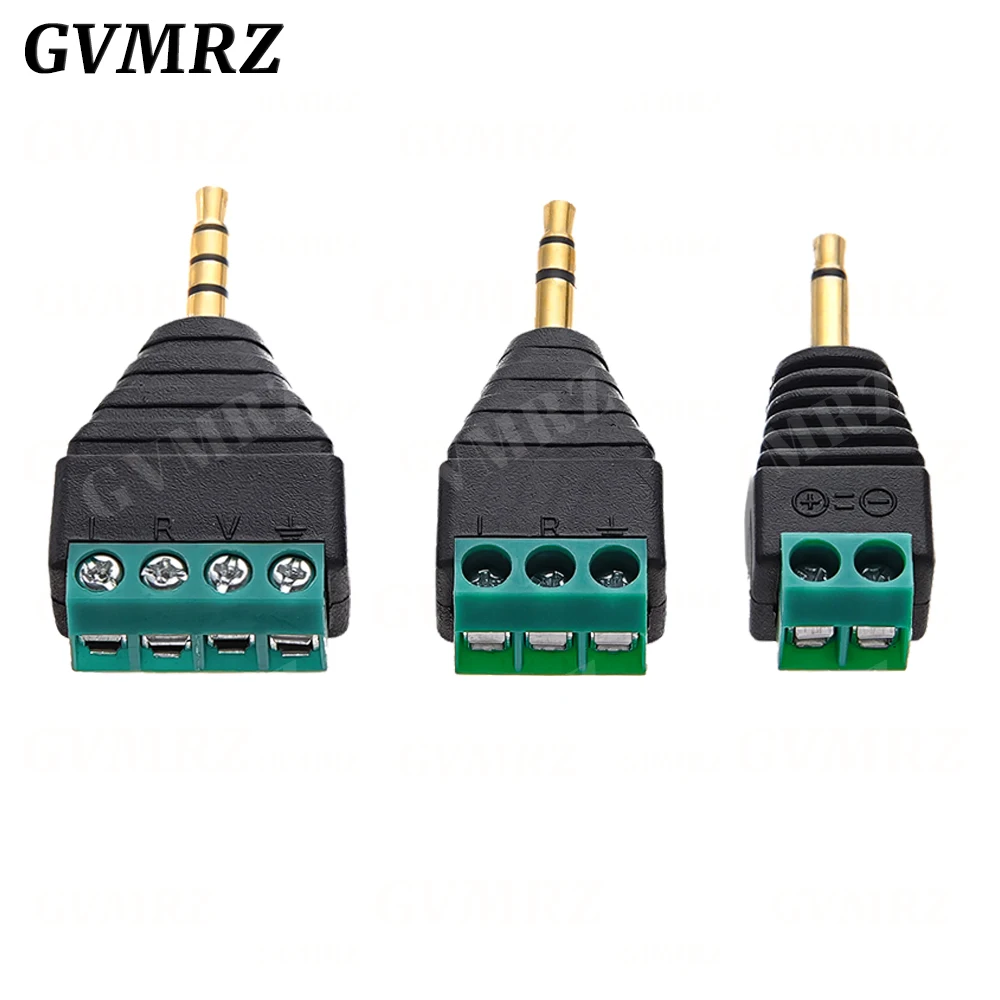Earphone Audio Jack 3.5mm Connector Stereo Adapter 3.5mm RCA Audio Mono Channel Plug to Screw Terminal Audio Mono Channel Plug