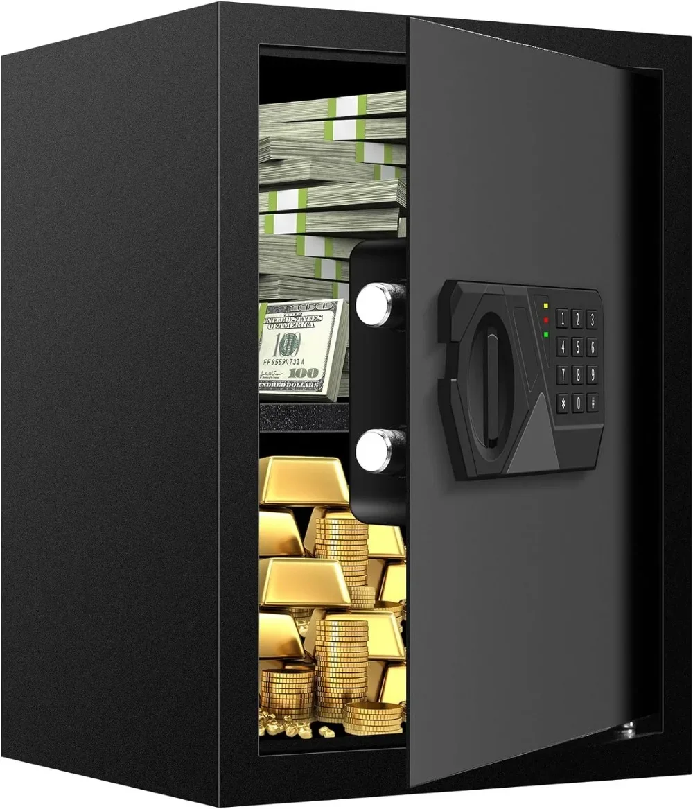 

2,5 куб. Футов большой огнестойкий сейф для домашнего использования, цифровой домашний сейф с ключом и комбинированным Сейф для документов