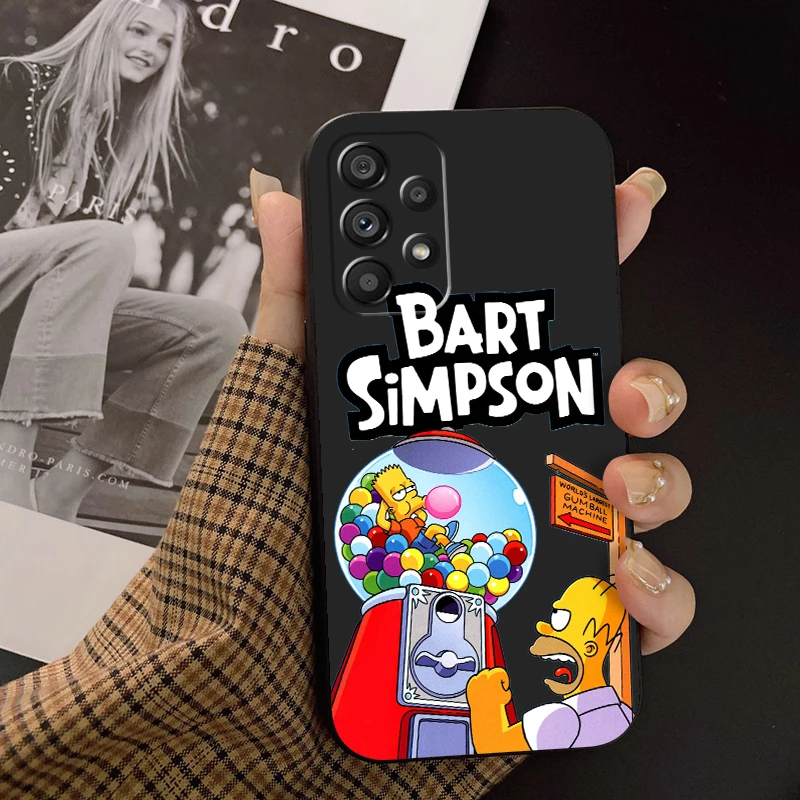 

Disney Carton The Simpsons For Samsung A53 A52 A33 A32 A51 A71 A21S A13 A73 A55 A22 A23 A35 A72 A54 A12 5G Black Soft
