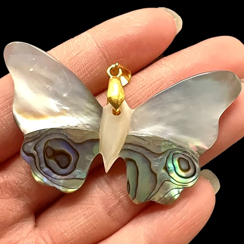 Natürliche Mutter der Perle Shell Splitzen Abalone Shell Handgefertigter Anhänger DIY Schmuck Herstellung Frauen exquisite Halskette Zubehör – Detail 18