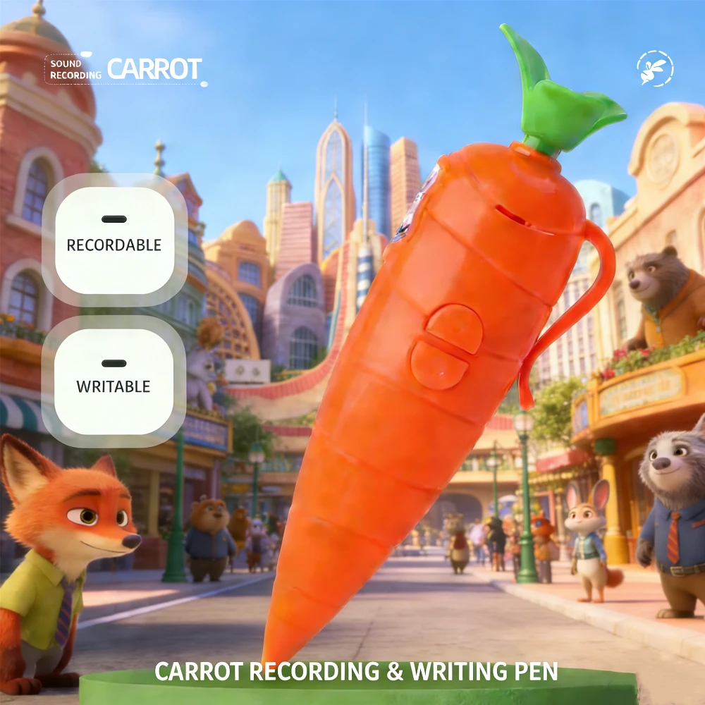

Zootopia Judy Carrot Style Voice Recorder Sound Toy Write Graffiti Ballpoint Pen Voice Recorder Pen 2 in 1 Christmas Gift
