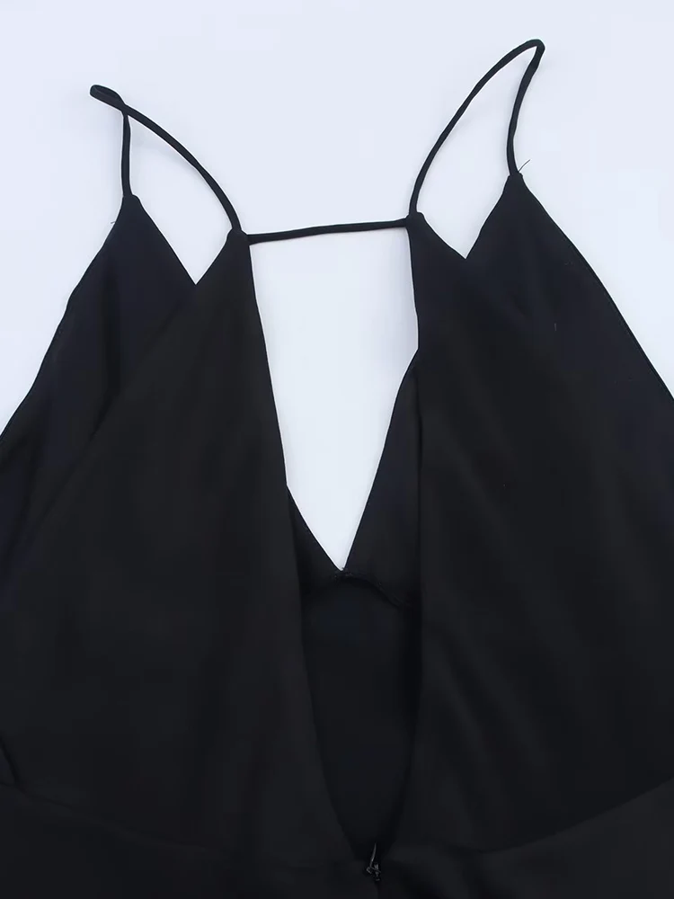 2025 Women Summer Strap Dress Fashion Solid Strapless Sleeveless Satin Female Elegant Street Party Dresses Clothing