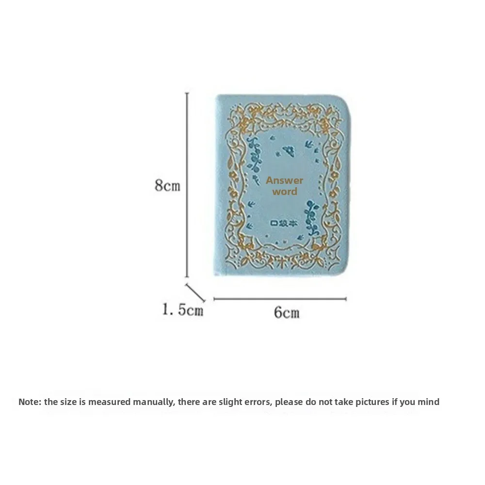 Nuovo libro di risposta Libro tascabile Notebook portatile colorato Mini libro di esercizi di parole Libro memo
