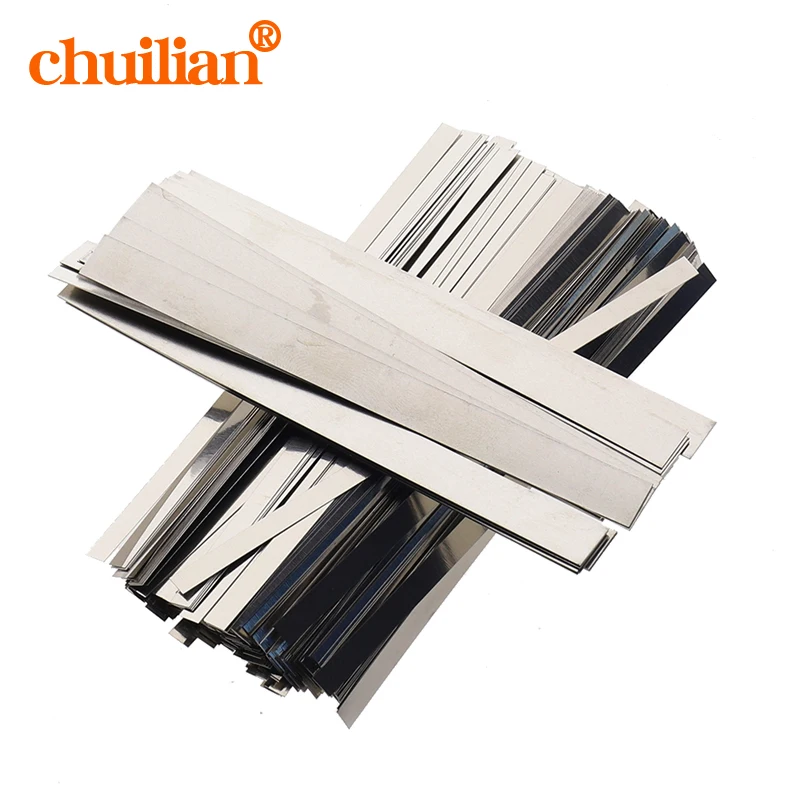 

100pcs/lot 0.15mm x 5mm x 100mm Quality low resistance 99.96% pure nickel Strip Sheets for battery spot welding machine