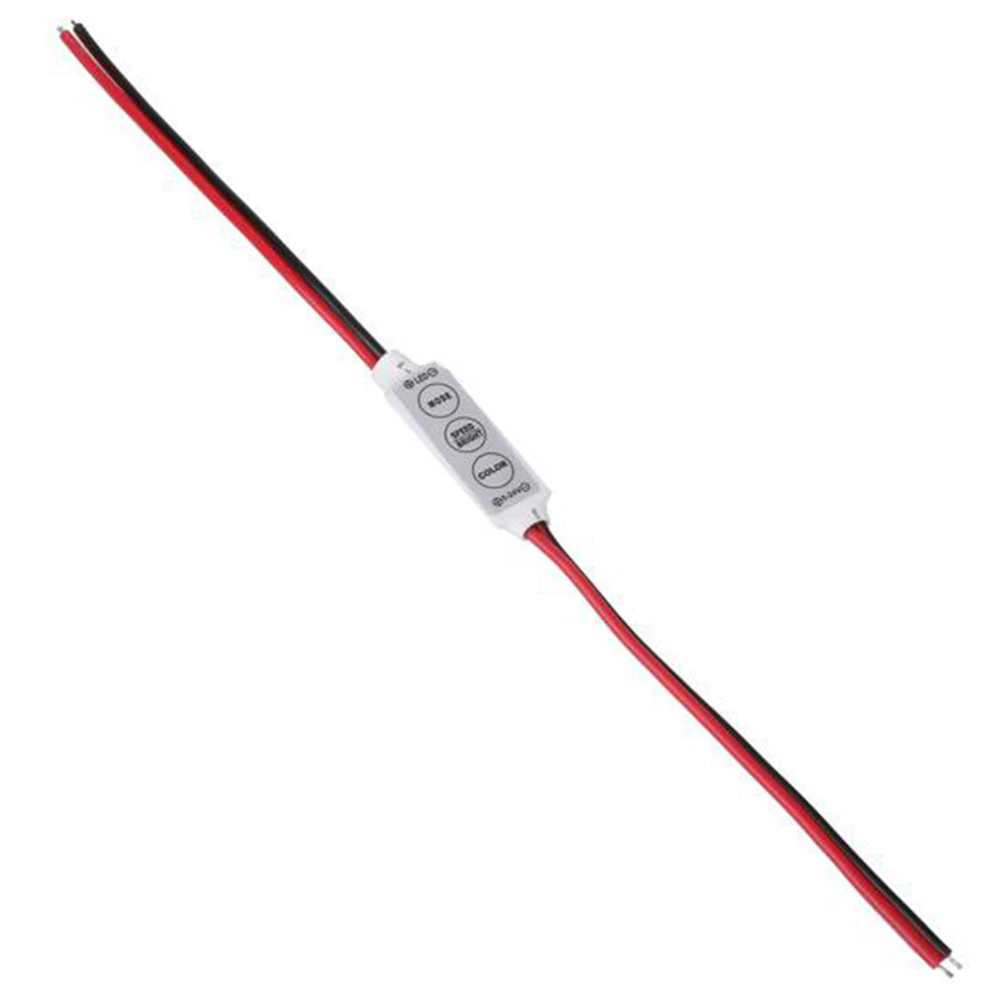 

10 pcs 12-24V Mini Led Strip Light Controller 8 Modes 10 Levels Memory Function Strobe Static Colors Switch Unit For