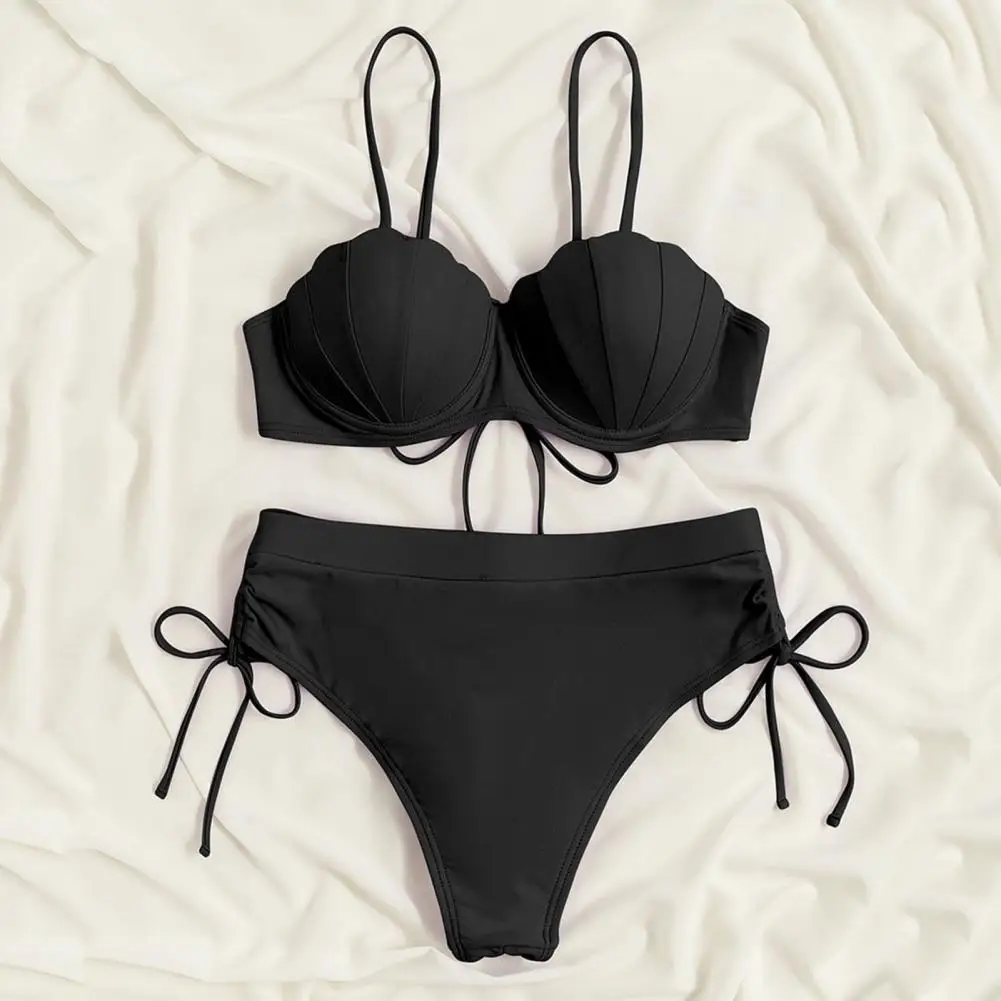 Paski Spaghetti Bikini Set seksowne wiązanie stringi Bikini niskiej talii kobiety stroje kąpielowe letnie pływanie strój kąpielowy купалникк женский