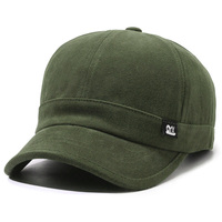 Vintage-Inspired Baseball Cap Adjustable Sun-Protective Street Style Hat Short Brim Woven Fabric Classic Fashion Accessory