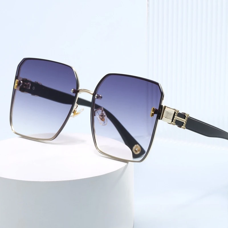 

​​2025 New Metal Square Rimless Cut Edge Sunglasses, Oversized Fashion Trendy UV400 Unisex for Driving & Daily​​