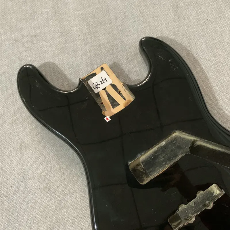 Jazz Bass Model Electric Bass Body Black Color 4 Strings JB Pickups DIY Solid Wood Right Hand for Replace and Luthier GB261