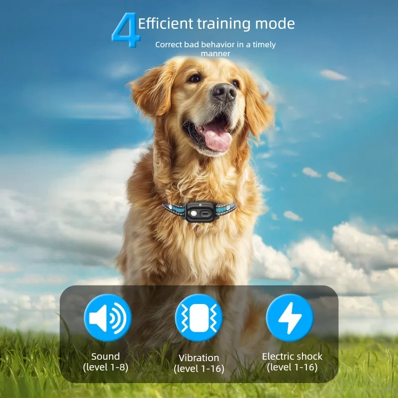 Collar antiladridos con control remoto para perros – 4 modos de entrenamiento - imagen 2