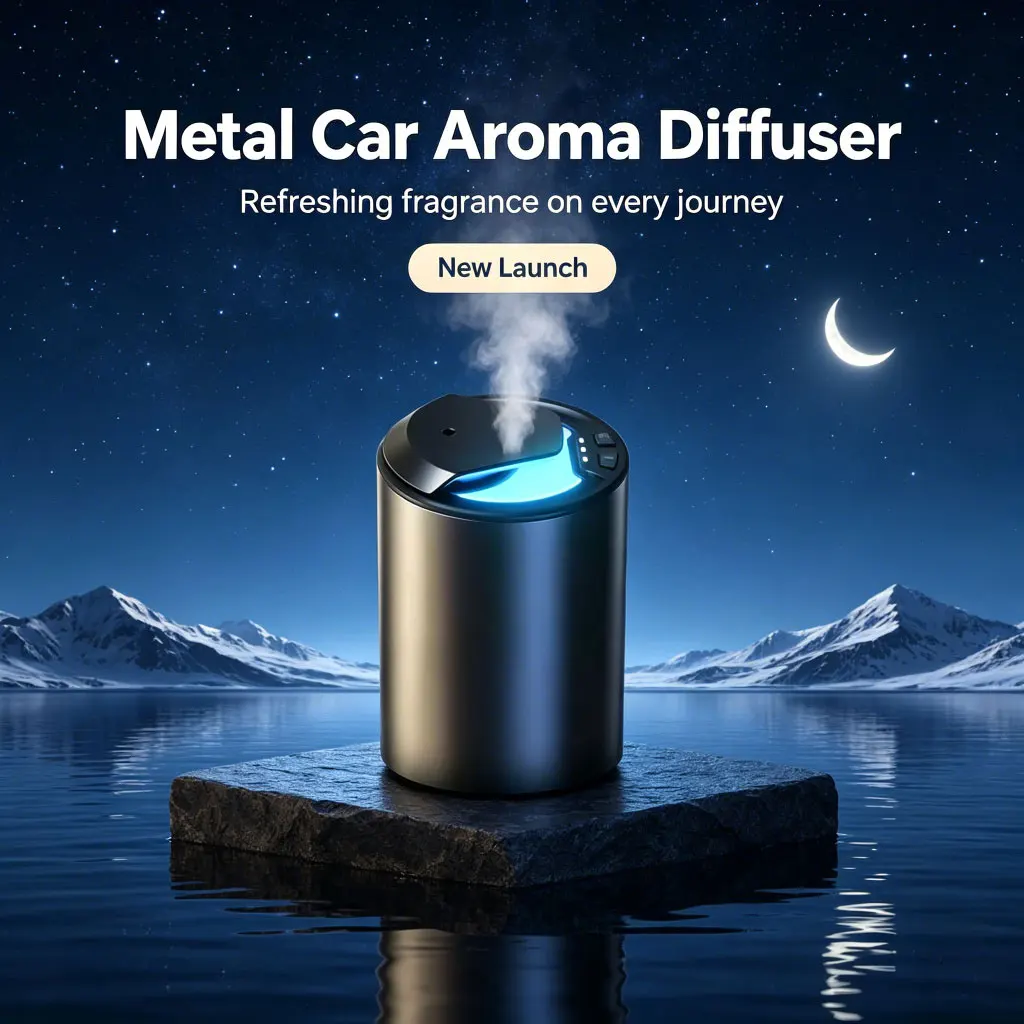 Portable Car Aroma Diffuser USB Charging Essential Oil Diffuser Intelligent Smell Distributor for Home Office Car