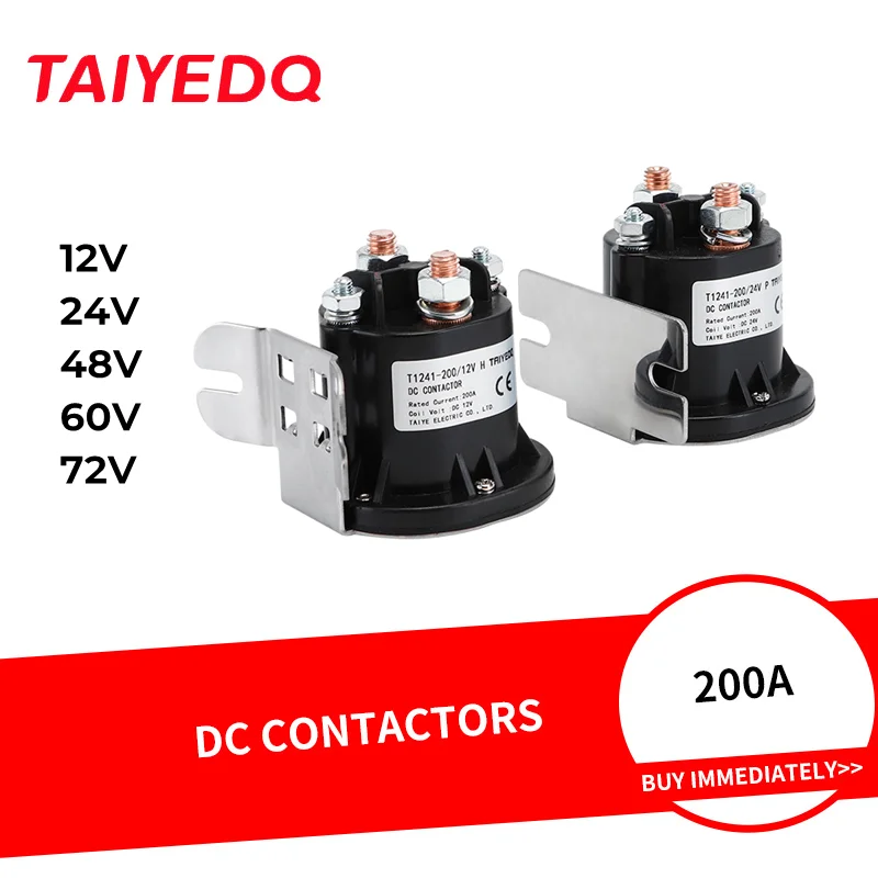 DC Pump Contactor Contact Switching Capability T1241-200 12V 24V 48V for Forklift Contactors