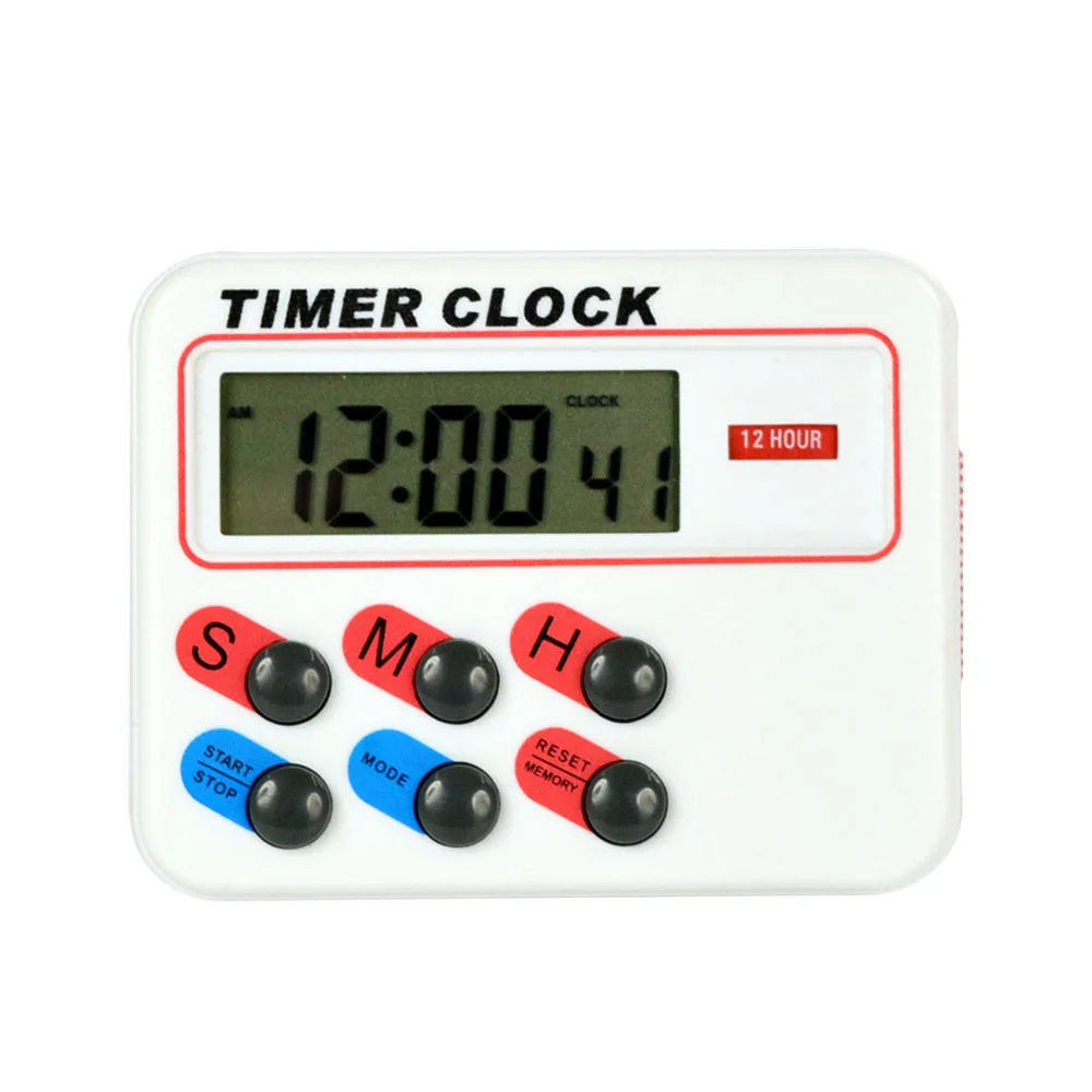 Digital Kitchen Timer, Cooking Timer 12/24 Hours with Memory Digital Funcation LCD Timer for Cooking Baking Sports Games Office