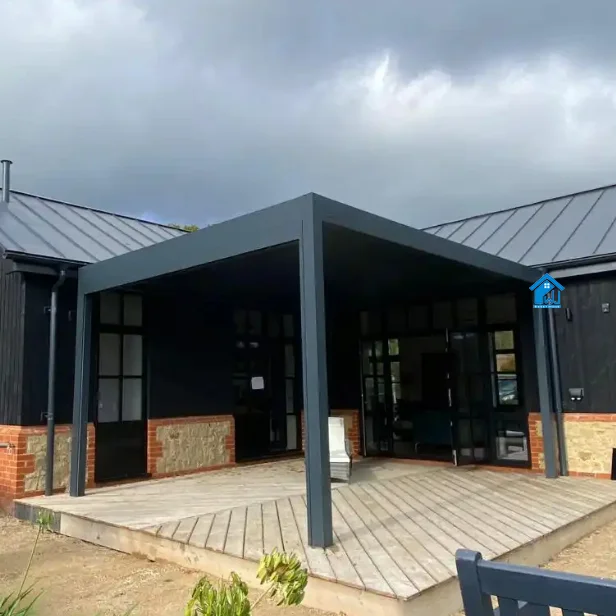 

Outdoor Aluminum Bioclimatic Awning Louvre System Waterproof Sweet Home Gazebo Roof Pergola MDF Carcase Pergola Brackets