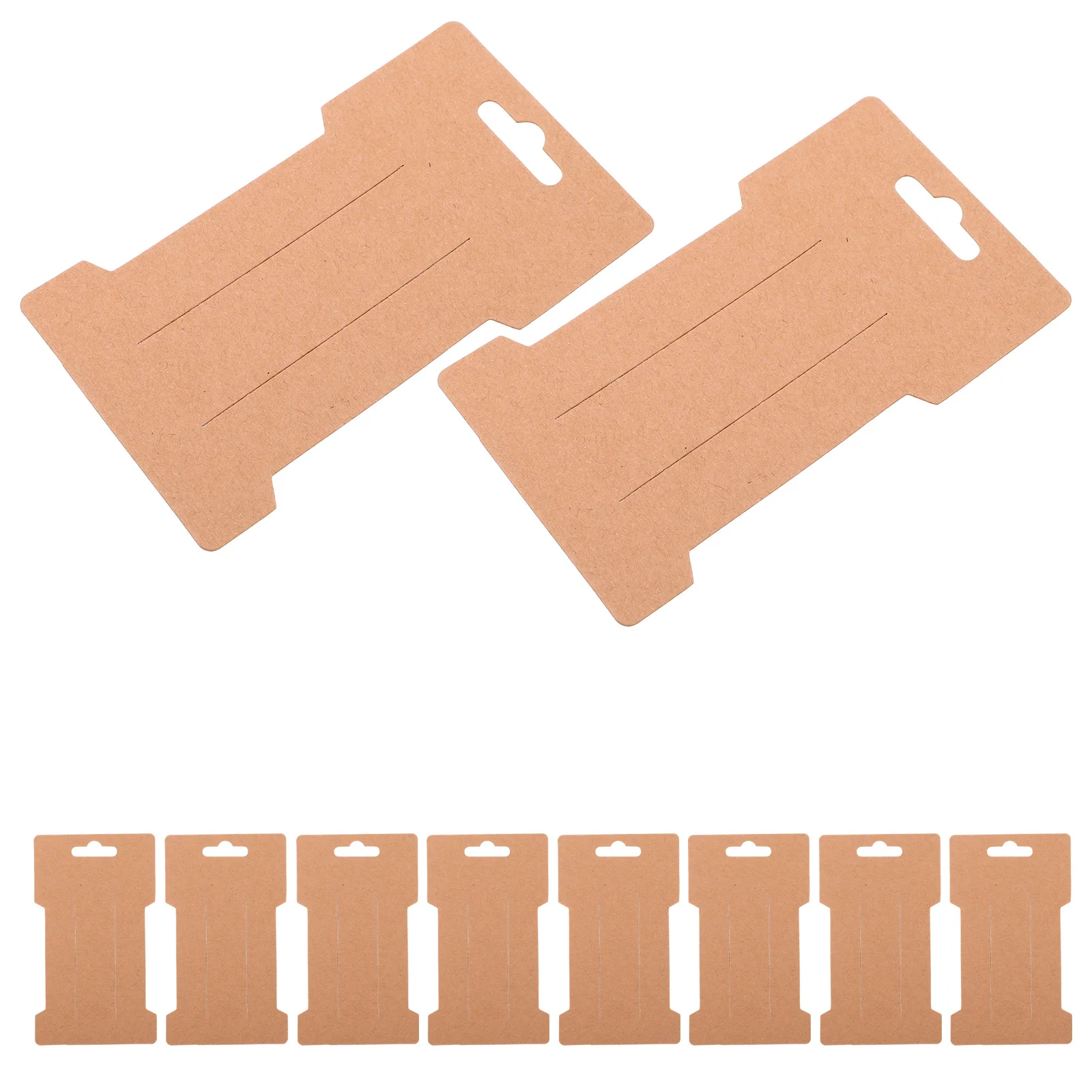 100 قطعة كرافت ورقة مشبك شعر بطاقات عرض حامل ل الانحناء المشابك دبوس الشعر المنظم المحمولة ملحق التعبئة والتغليف بطاقة