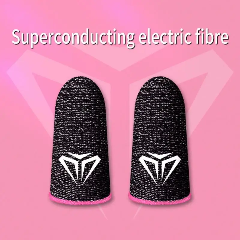 1 Pair Fingertips For Game Pubg Mobile Anti Slip Finger Glove Game Controller Finger Sleeve For Touch Screen Mobile Gaming