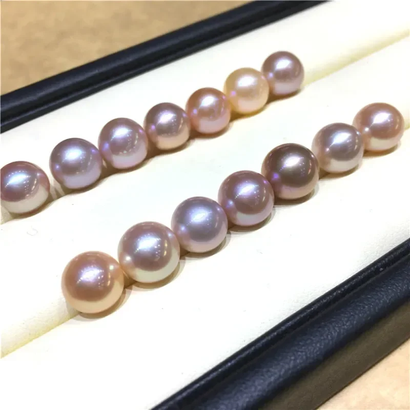 Natural freshwater pearls High quality AAAA grade semi-hole round no beads Beads made DIY necklace Earrings Jewelry accessories