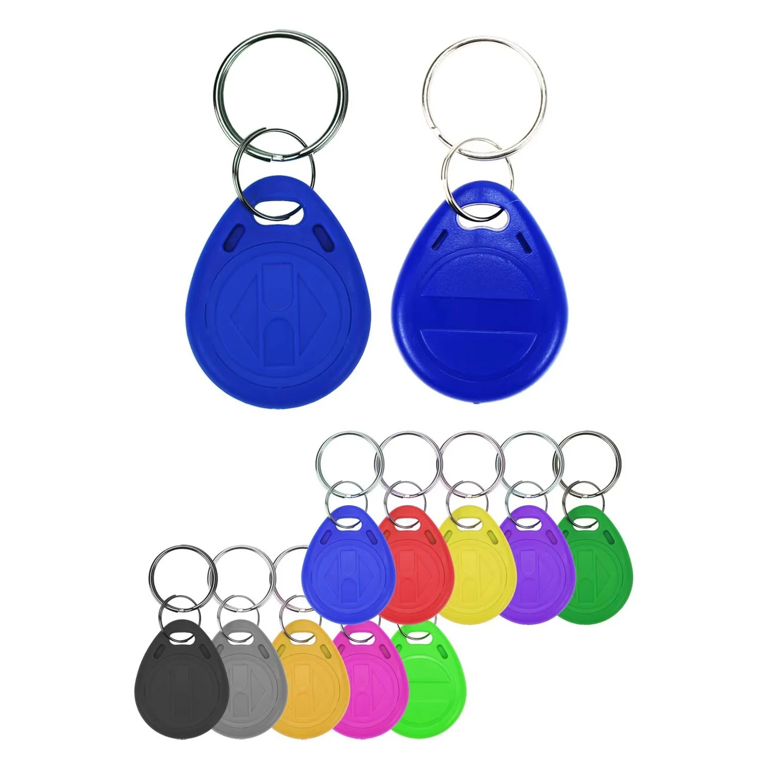 5YOA 100pcs em4305 125khz Key t5577 RFID Keyfobs Copy Rewritable Writable Rewrite Duplicate Tag Badge ID Token Ring Blank Access