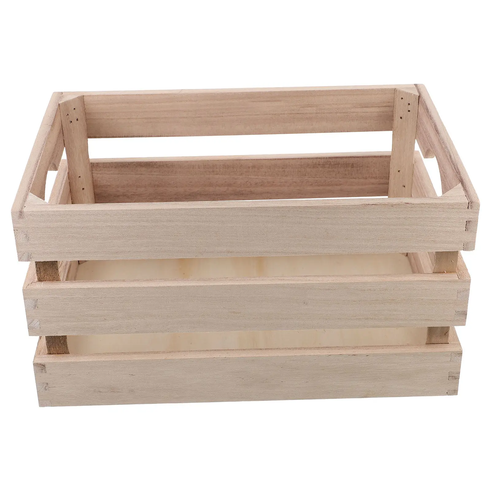 

1Pcs Rectangular Wooden Desktop Organizer Box Natural Wood Grain Surface Multi-Functional Sundries Storage for Home Office Study